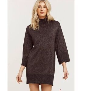 NEW Cooper St Alice black metallic long sleeve  knit dress, size‎ M